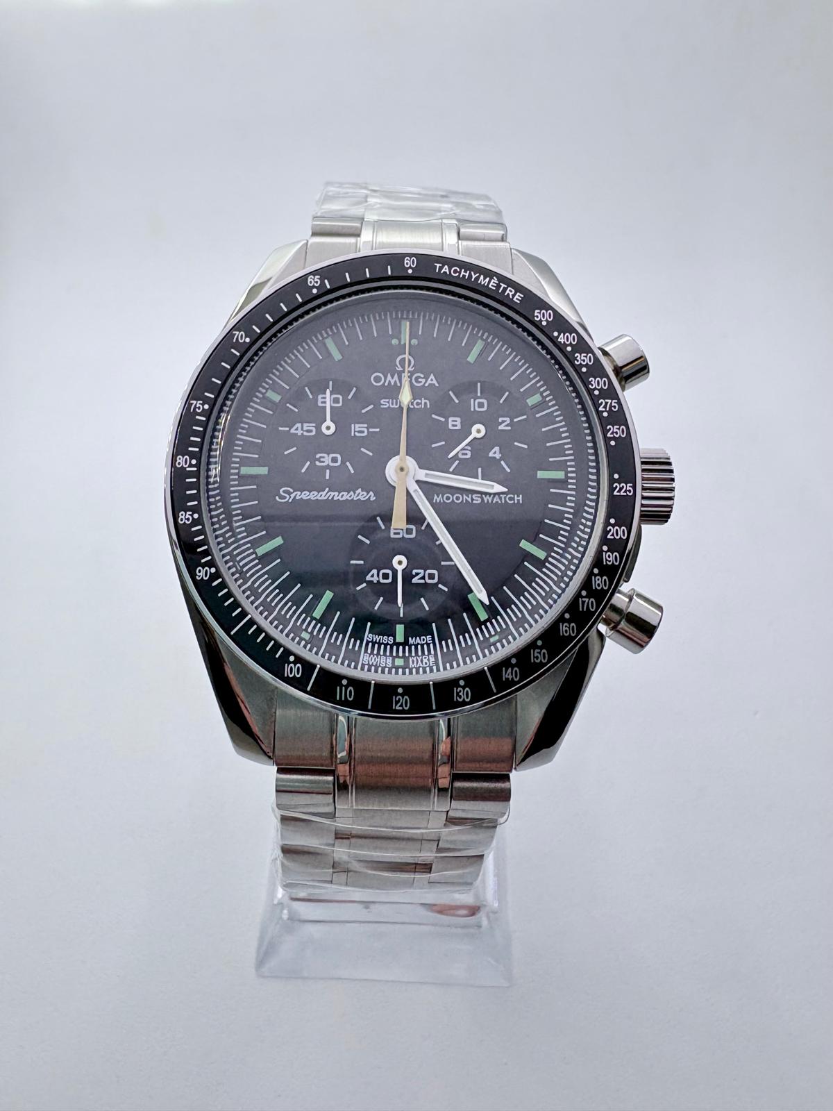 Neon Orbit – Steel Chronograph